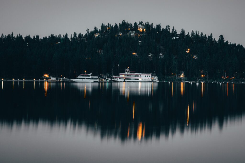 lake tahoe night