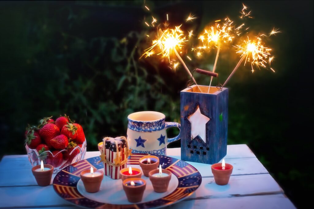 4th of july table setting